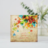 PixDezines Retro Maple Leaves/ Kaart (Staand voorkant)