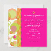 PixDezines retro Mod Bubbles, Bat Mitzvah Kaart (Achterkant)