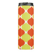 PixDezines Retro Mod Ogee, Groen Roze Sinaasappel Thermosbeker (Achterkant)