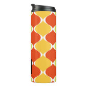 PixDezines Retro Mod Ogee, Groen Roze Sinaasappel Thermosbeker (Geroteerd rechts)