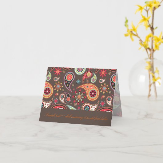 PixDezines Retro Paisley, DIY achtergrond Kaart (Gele Bloem)