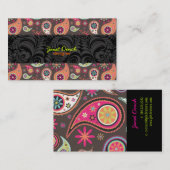 PixDezines Retro Paisley Visitekaartje (Voorkant / Achterkant)