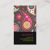 PixDezines Retro Paisley Visitekaartje (Achterkant)