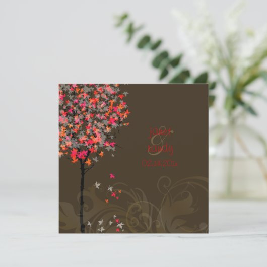 PixDezines RETRO PINK MAPLE TREES/DIY ACHTERGROND Kaart (Staand voorkant)