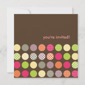 PixDezines Retro Polka Dots/DIY achtergrond Kaart (Achterkant)