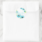 PixDezines Retro Poppies  Damask Ronde Sticker (Tas)