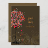 PixDezines retro roze aple bomen Kaart (Voorkant / Achterkant)