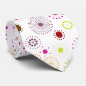 PixDezines Retro Stars, aangepaste achtergrondkleu Stropdas (Opgerold)