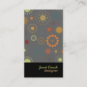 PixDezines Retro Stars Visitekaartje