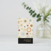 PixDezines Retro Sterren Visitekaartje (Staand voorkant)