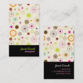 PixDezines Retro Sterren Visitekaartje (Voorkant / Achterkant)