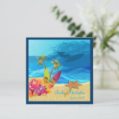 PixDezines Retro Surfers, bestemming/diy kleur Kaart (Staand voorkant)