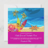 PixDezines Retro Surfers, bestemmingsgebeurtenisse Kaart (Achterkant)