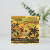 PixDezines Retro Surfers, bestemmingsgebeurtenisse Kaart (Staand voorkant)