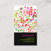 PixDezines RETRO TREE/DIY achtergrondkleur Visitekaartje (Achterkant)