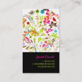 PixDezines Retro Tree/DIY achtergrondkleur Visitekaartje (Achterkant)