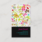 PixDezines Retro Tree, neonkleuren/diy achtergrond Visitekaartje (Achterkant)