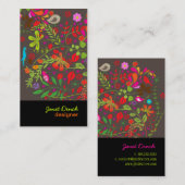 PixDezines Retro Tree Visitekaartje (Voorkant / Achterkant)