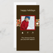 PixDezines retro-versieringen, fotokaarten Feestdagenkaart (Voorkant / Achterkant)