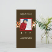 PixDezines retro-versieringen, fotokaarten Feestdagenkaart (Staand voorkant)