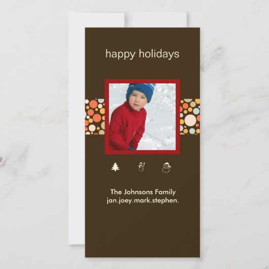 PixDezines retro-versieringen, fotokaarten Feestdagenkaart (Voorkant)