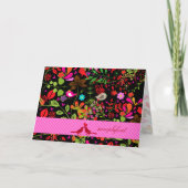 PixDezines retrotree/DIY achtergrond +trim kleuren Kaart (Voorkant)