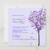 PixDezines retroviolet ahorebomen Kaart (Achterkant)