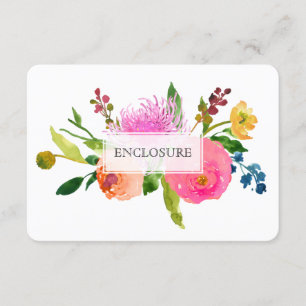 PixDezines richtlijnen mitzvah/bloemige waterverf Informatiekaartje