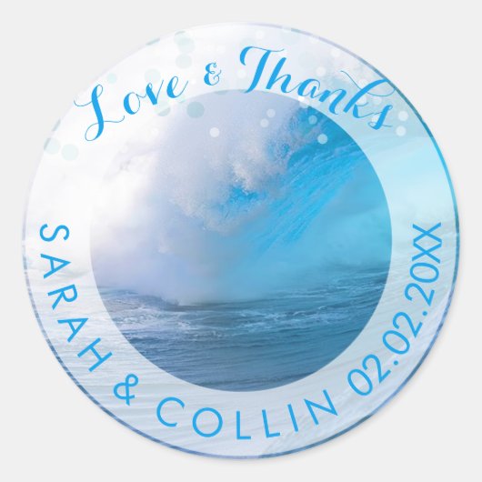 PixDezines ripped curl golven/DIY lettertypen Ronde Sticker (Voorkant)