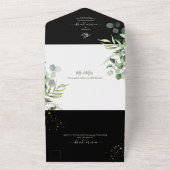 PixDezines Robuuste Eucalyptus DIY-achtergrond All In One Uitnodiging (Buitenkant)