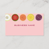 PixDezines Rode appel / smoothie Visitekaartje (Achterkant)