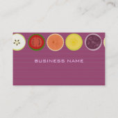 PixDezines Rode appel / smoothie Visitekaartje (Achterkant)