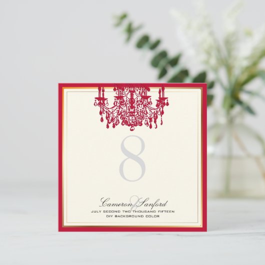 PixDezines rode kaareliers/tabelnummers Kaart (Staand voorkant)