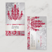 PixDezines rode kroonkandelaar/DIY-kleur Visitekaartje (Voorkant / Achterkant)