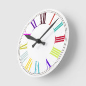 PixDezines Roman Numeros/DIY achtergrondkleur Ronde Klok (Hoek)