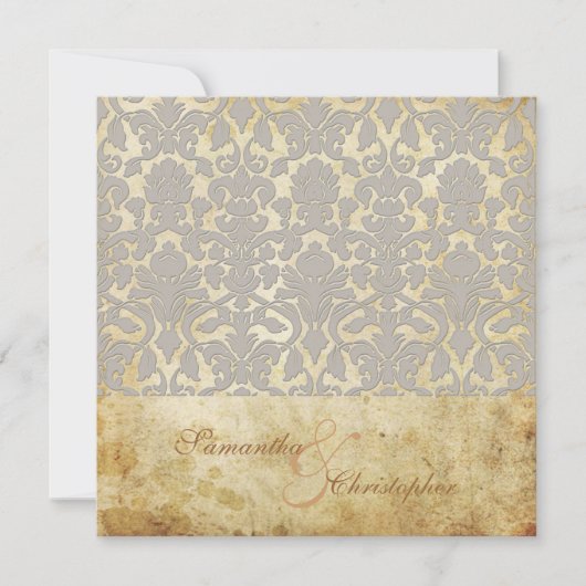 PixDezines +Romantic Flora Damask Kaart (Voorkant)