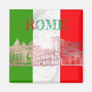 PixDezines Rome, Roma (DIY) Faux Roos Gold + Marbl Magneet