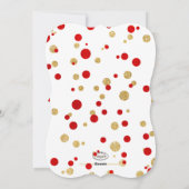 PixDezines rood/goud/faux folie confetti/vakantie Feestdagenkaart (Achterkant)
