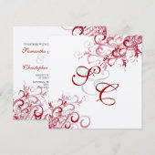 PixDezines Roode Krullen/DIY Achtergrond Kaart (Voorkant / Achterkant)