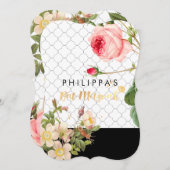 PixDezines Roos Garden Bat Mitzvah/DIY achtergrond Kaart (Voorkant / Achterkant)