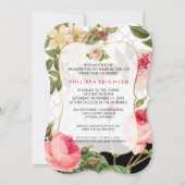 PixDezines Roos Garden Bat Mitzvah/DIY achtergrond Kaart (Achterkant)