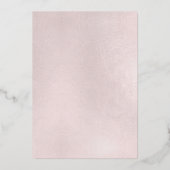 PixDezines Roos Gold Bat Mitzvah DIY Background Folie Uitnodiging (Achterkant)