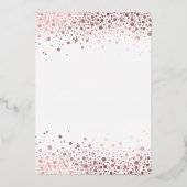 PixDezines Roos Gold Bat Mitzvah DIY Background Folie Uitnodiging (Achterkant)