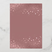 PixDezines Roos Gold Bat Mitzvah DIY Background Folie Uitnodiging (Achterkant)