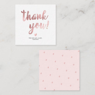 PixDezines Roos Gold Brush Script Dank u Notitiekaartje