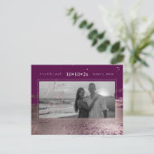 PixDezines Roos Gold Brush Strokes Sla je datum op Briefkaart (Staand voorkant)