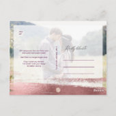 PixDezines Roos Gold Brush Strokes Sla je datum op Briefkaart (Achterkant)