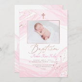 PixDezines Roos Gold Celtic Cross Baptisme Kaart (Voorkant / Achterkant)