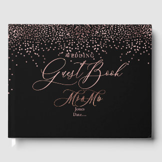 PixDezines ROOS GOLD CONFETTI+DIY ACHTERGROND Gastenboek