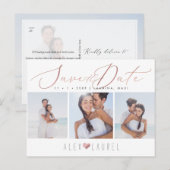 PixDezines Roos Gold Elegant Kalligrafie Opslaan D Briefkaart (Voorkant / Achterkant)